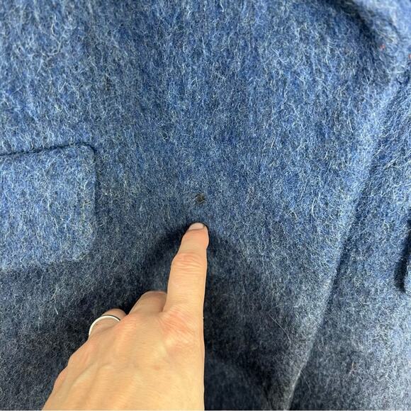 Banana Republic Double Breasted Wool Blue Ombre Coat Size Small - Picture 10 of 16